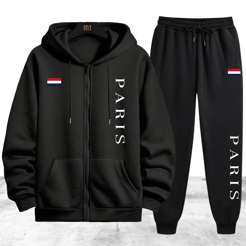 Winter Clothing Equipment - Paris Printing Heren trainingspak Casual sweatshirts