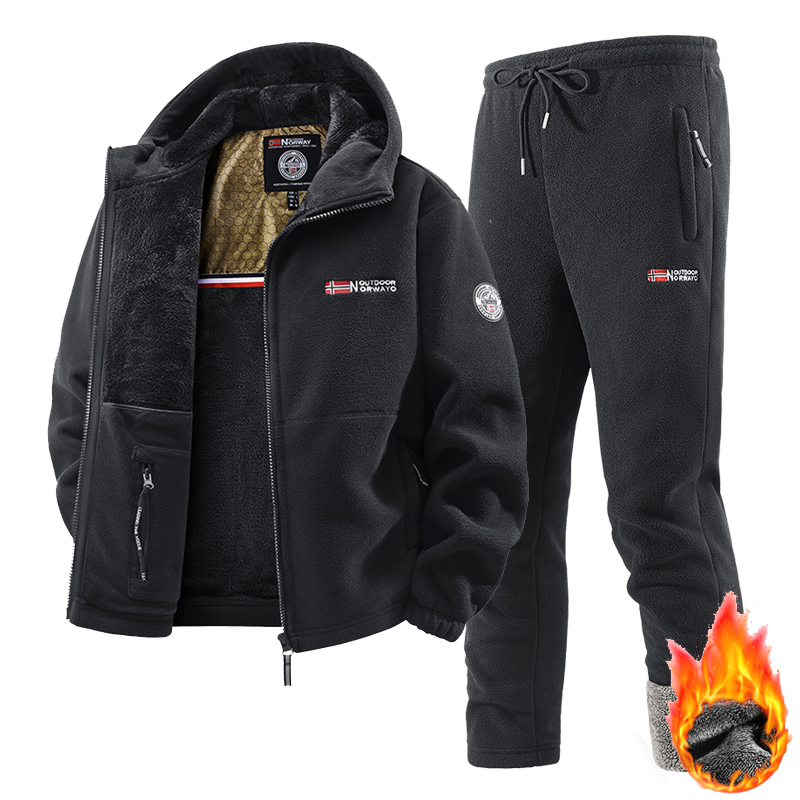 Winter Clothing Equipment - Nieuwe winter sportkledingset heren retro trainingspak