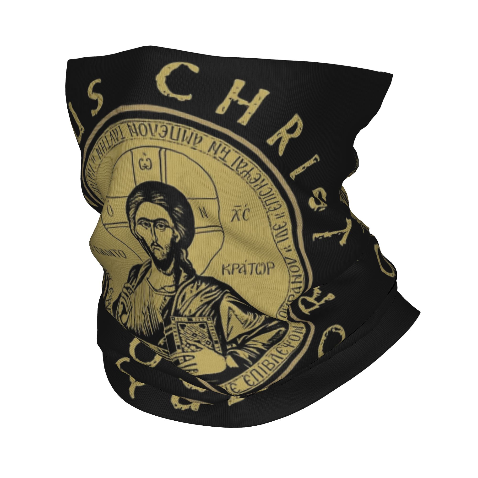 Wool Balaclava Knit - Jezus Christus Orthodoxe Bandana Nekhoes Bedrukt