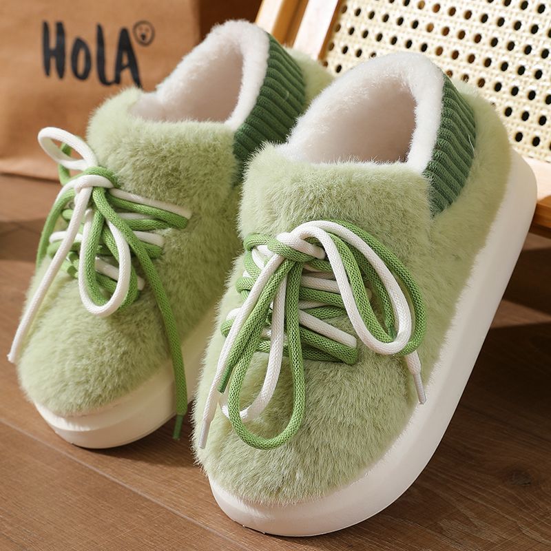 Winter Clothing Korea - Nieuwe stereoscopische full-wrap pantoffels thuis pluizige