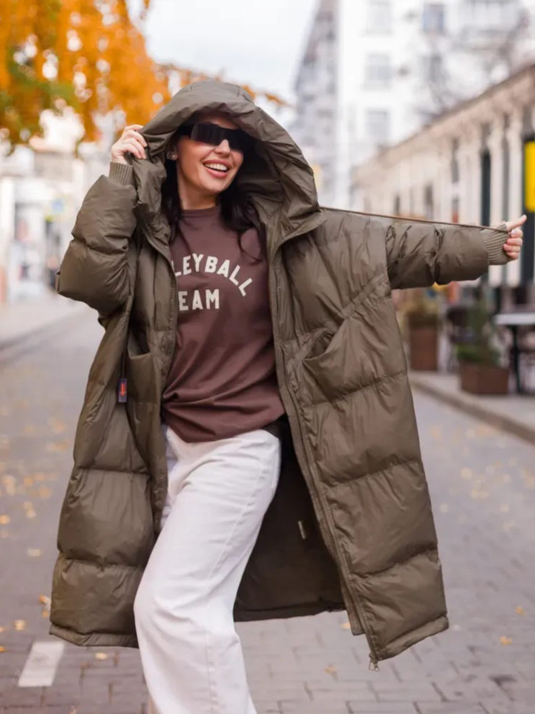 Puffer Jacket Women Down - Dames donsjas winter oversized lange pufferjas