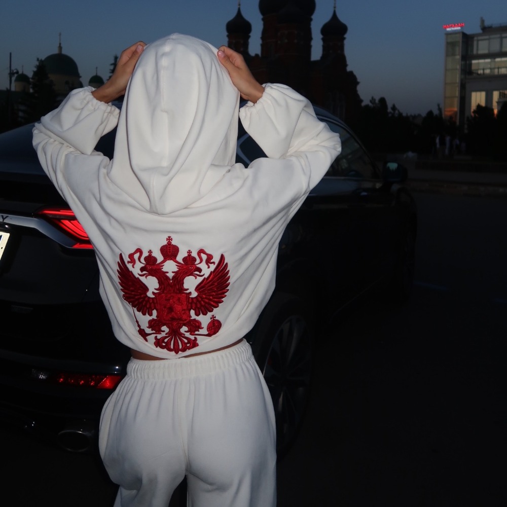 Winter Clothing Equipment - Street Trend Back Geborduurde Hoodie Broekpak