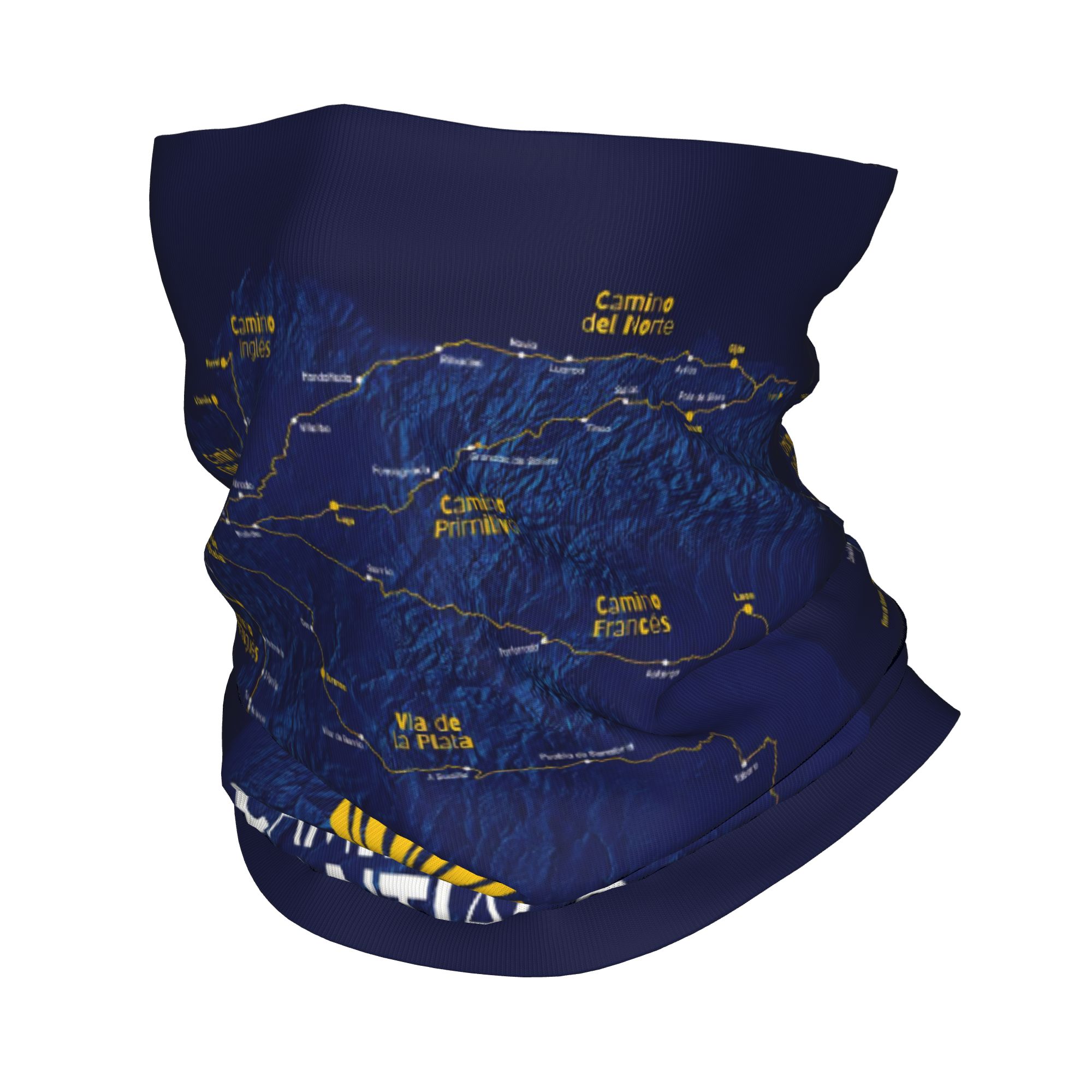 Wool Balaclava Knit - Camino de Santiago Wandelbandana Nekbedekking Bedrukt
