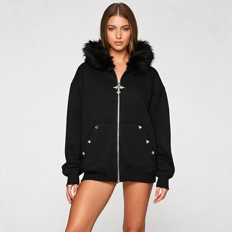 Y2K Gothic Zip-Up Hoodie met K - Winter Clothing Equipment recensie en prijs
