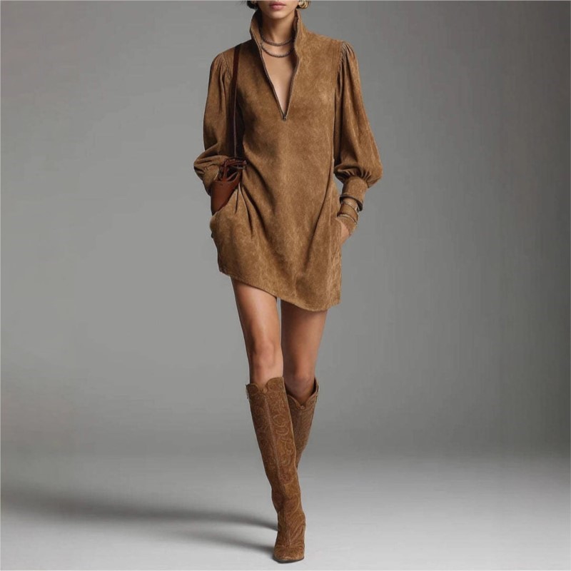 Vintage mini-jurk dames herfst - Winter Clothing Pinterest recensie en prijs