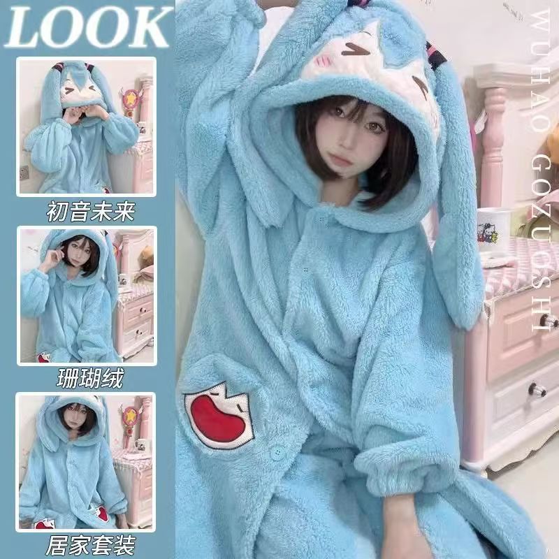Miku Anime Pyjama's Schattige  - Winter Clothing Korea recensie en prijs